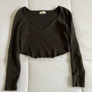 Pacsun Cropped V-Neck Sweater